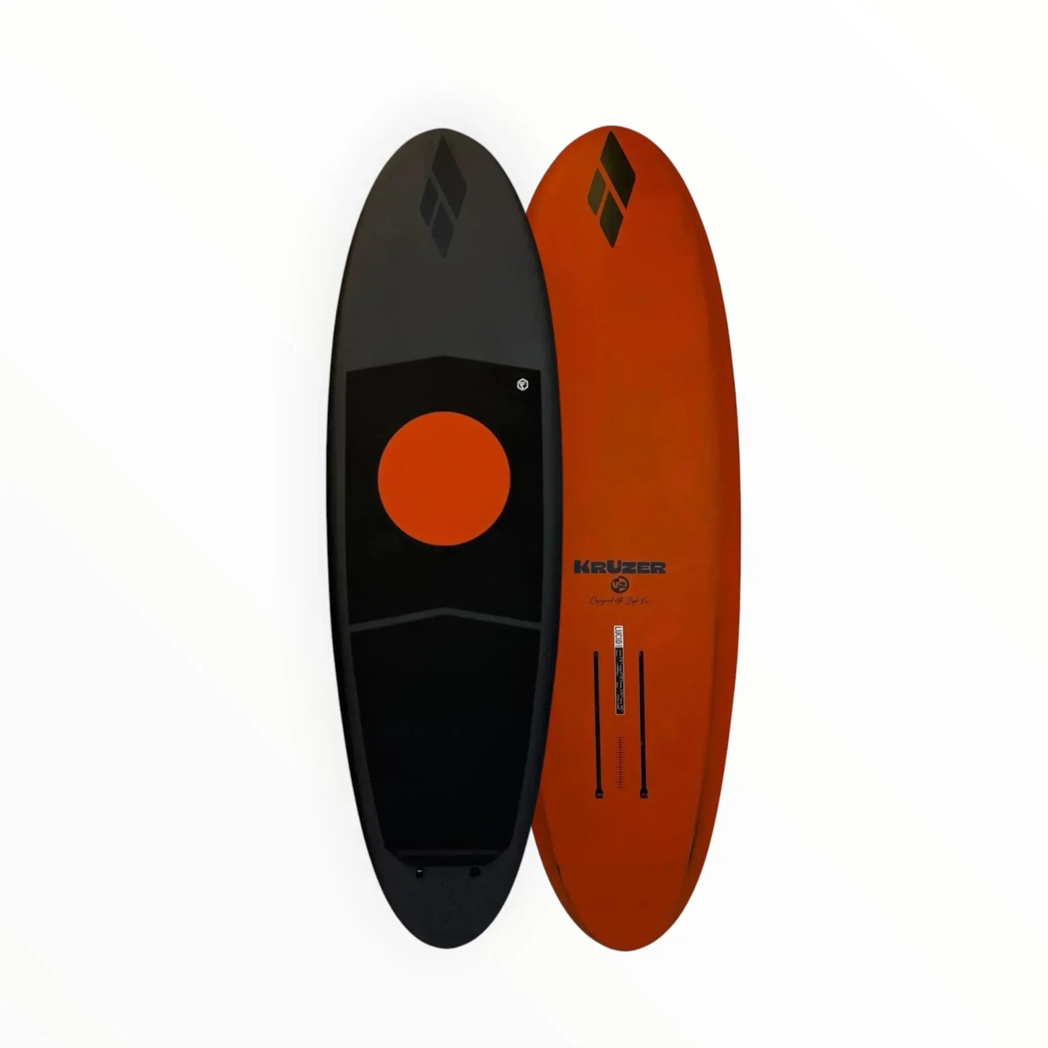 Amos Shapes KrUzer V2 | Mid Length Foilboard carbon deck orange base