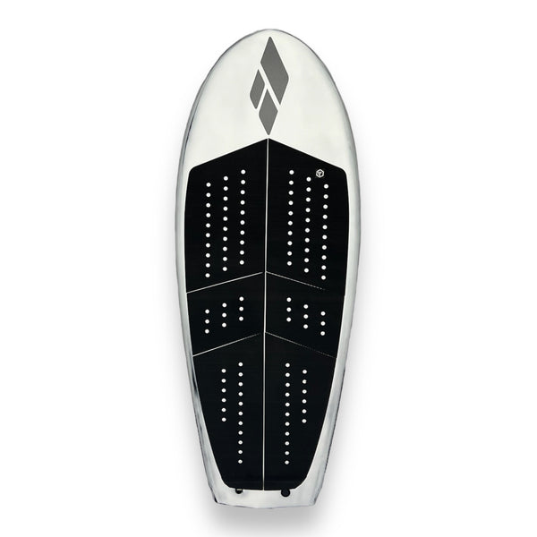 Nano 4'1", 19", 3 1/8" - 34L in White | Intermediate/Advanced | Chop Tail Prone Foilboard