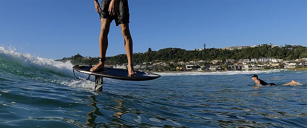 lift foils masts are the best to ride. Amos Shapes team rider shows off here in Byron Bay, NSW.