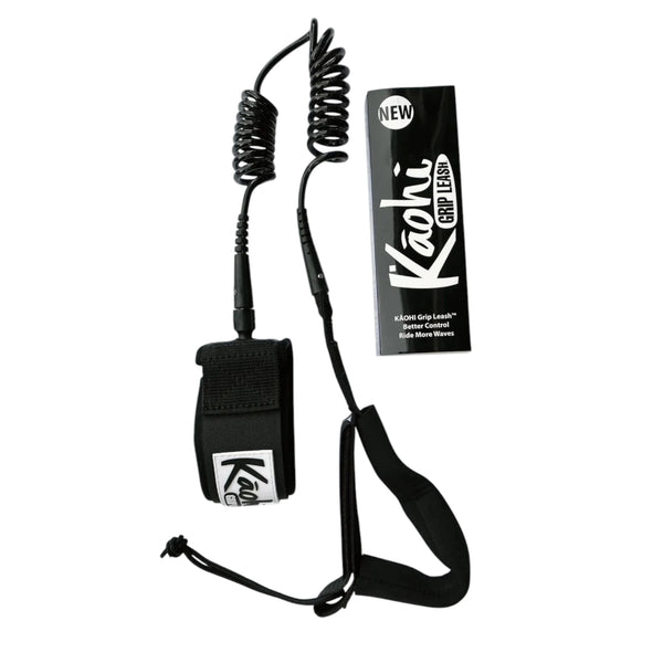Kāohi Grip Leash™ - Double Coil 8 mm - Black