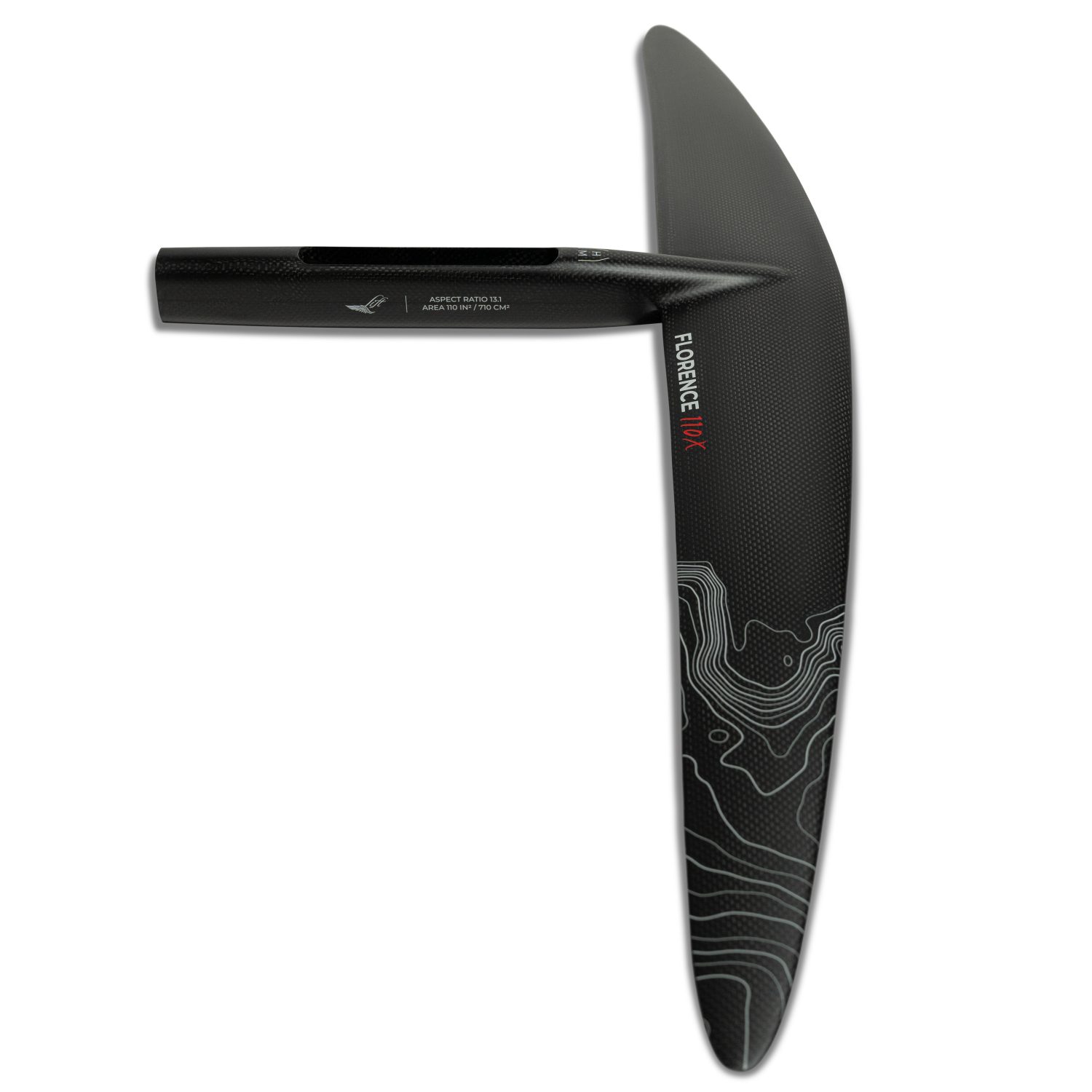 Side view of a Florence 110 X hydrofoil wing by Lift Foils
