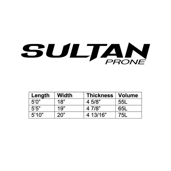 Sultan Prone | High Volume Prone | Advanced Wing Foilboard