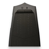 Traction and tail detail on the Spitfire V2 carbon surf foilboard by Amos Shapes