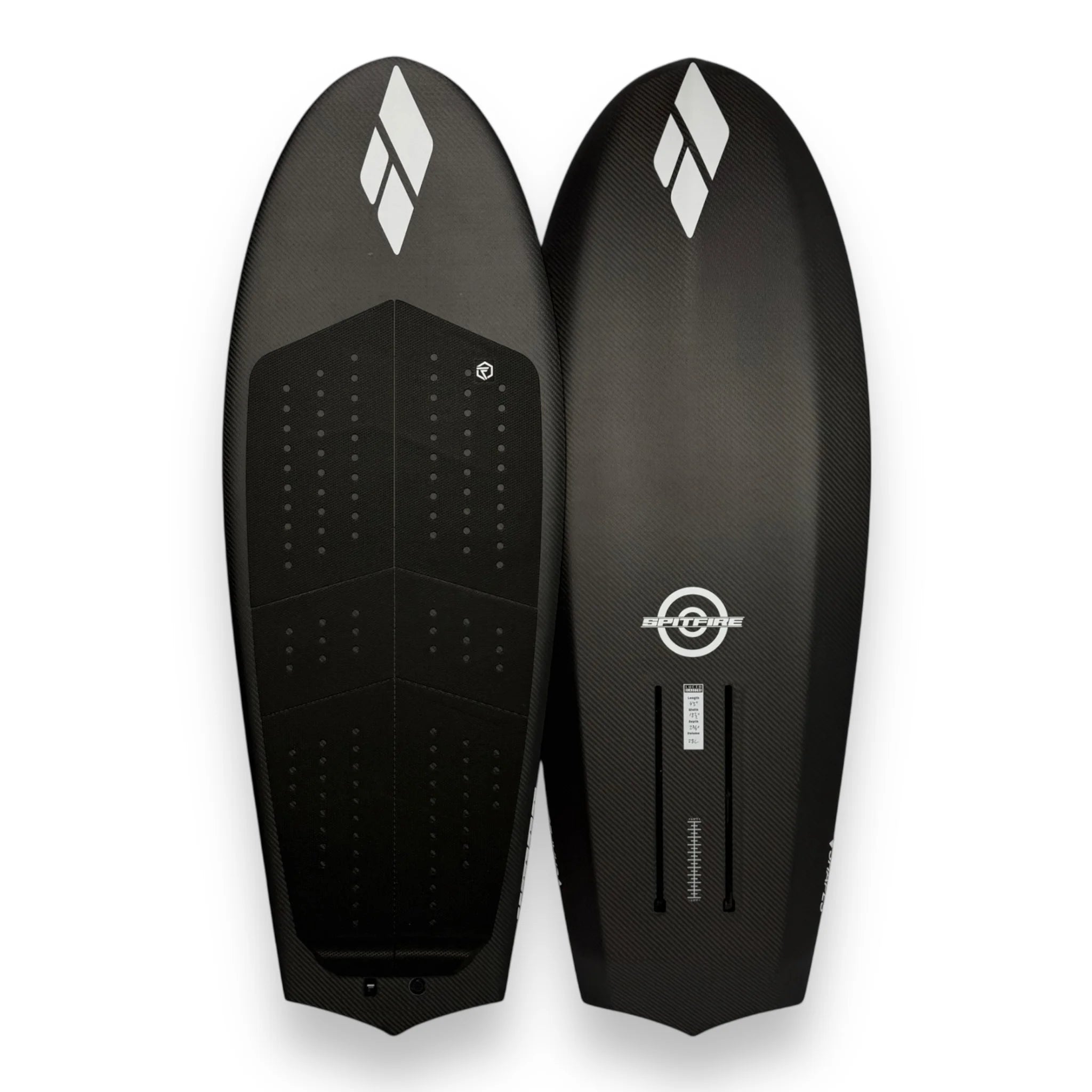 Carbon foilboard deck and base Spitfire V2 from Amos Shapes