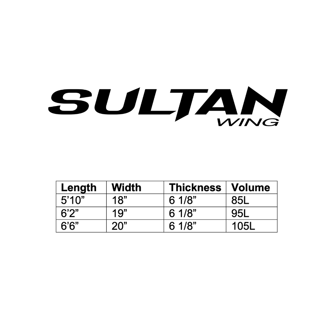 Sultan Wing 5'10", 18", 6 1/8" - 85L in carbon|  Wing Foilboard