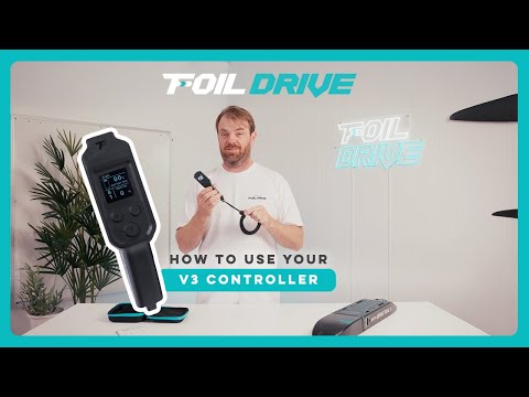 Foil Drive V3 Controller tutorial video thumbnail showing a person demonstrating the controller beside Foil Drive branding.